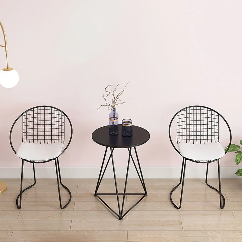 Sedie da pranzo da cucina metallo Sedie da pranzo imbottite contemporanee Clearhalo