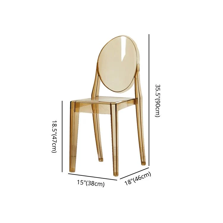 Sedie da pranzo da cucina stile europeo glam plastica con apertura sul retro Clearhalo