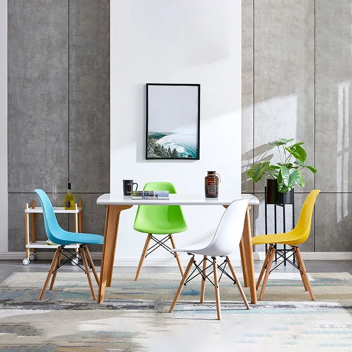 Sedie da pranzo da cucina stile moderno legno di faggio con schienale massiccio Clearhalo
