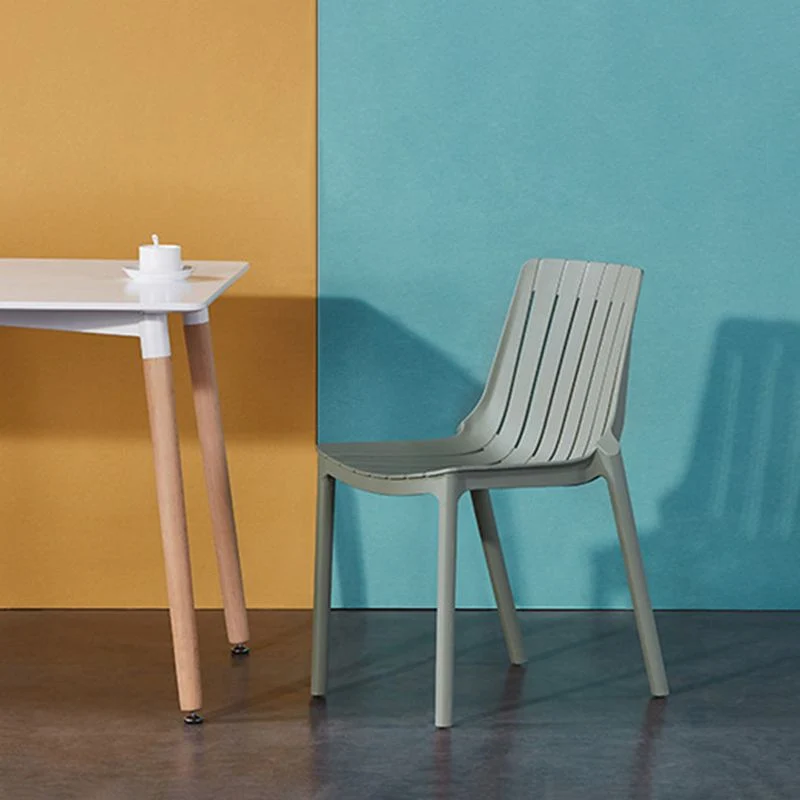 Sedie da pranzo da cucina stile moderno Sedie da pranzo plastica impilabili Clearhalo