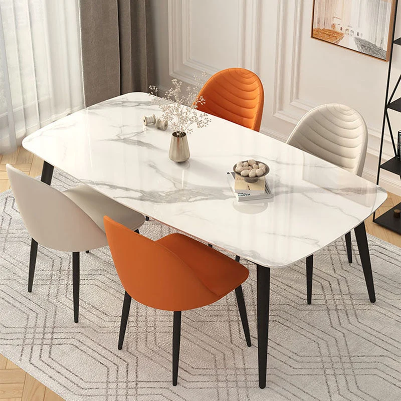 Sedie da pranzo e d'accento contemporanee Sedia Parsons curva pelle con finitura opaca Clearhalo