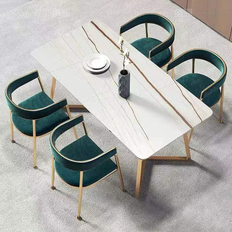 Sedie da pranzo dal design scandinavo con schienale canna Sedia da pranzo laterale tessuto per cucina Clearhalo