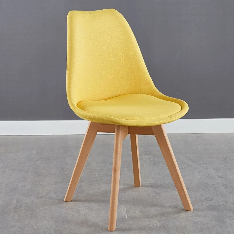 Sedie da pranzo Eames senza braccioli Sedie da pranzo laterali scandinave con gambe legno Clearhalo