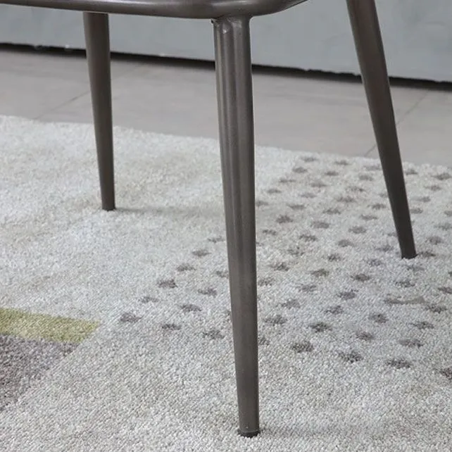 Sedie da pranzo ecopelle dal design contemporaneo Sedia da pranzo senza braccioli con schienale massiccio Clearhalo