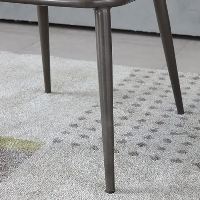 Sedie da pranzo ecopelle dal design contemporaneo Sedia da pranzo senza braccioli con schienale massiccio Clearhalo
