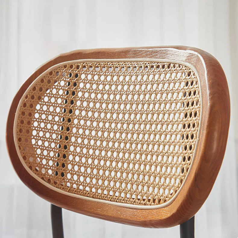 Sedie da pranzo ecopelle dal design industriale. Sedia laterale con schienale aperto Clearhalo
