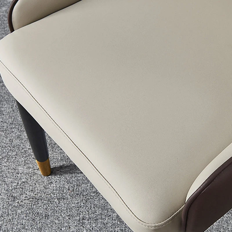 Sedie da pranzo ecopelle Sedia senza braccioli Parsons stile nordico Clearhalo