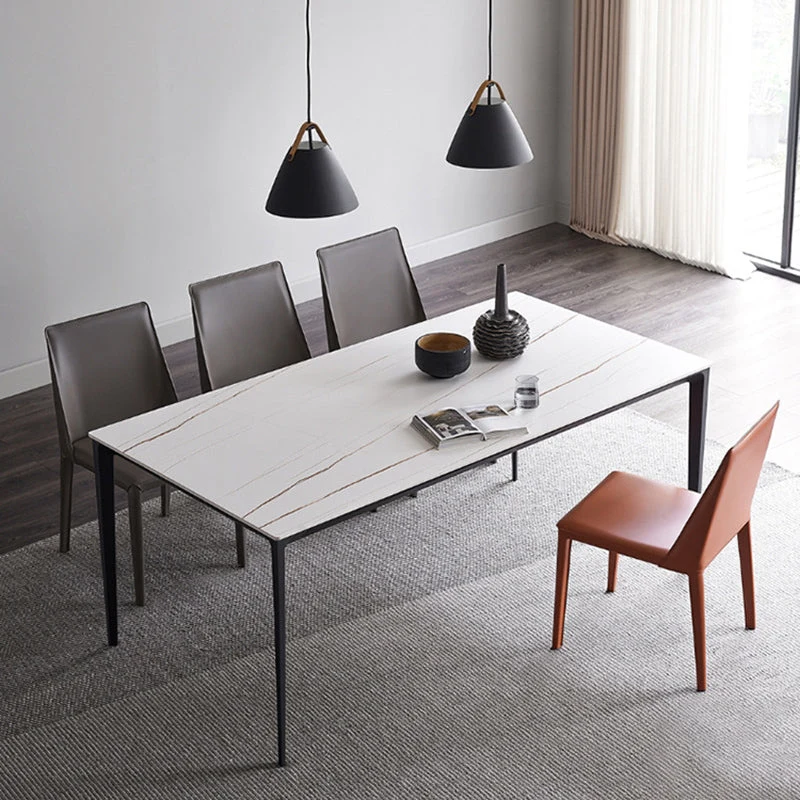 Sedie da pranzo ecopelle Sedie contemporanee con base metallo Clearhalo