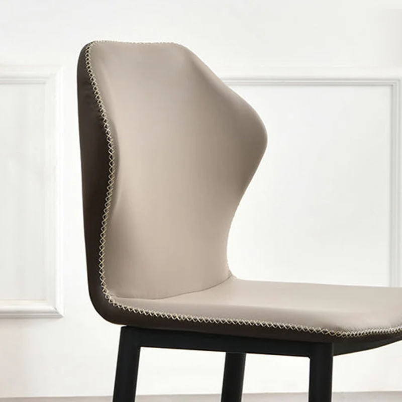 Sedie da pranzo ecopelle Set di sedie Parsons Wingback da 17,3 pollici di larghezza Clearhalo