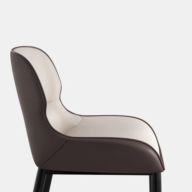 Sedie da pranzo ecopelle stile industriale con bracciolo Wingback Parsons Chair Clearhalo