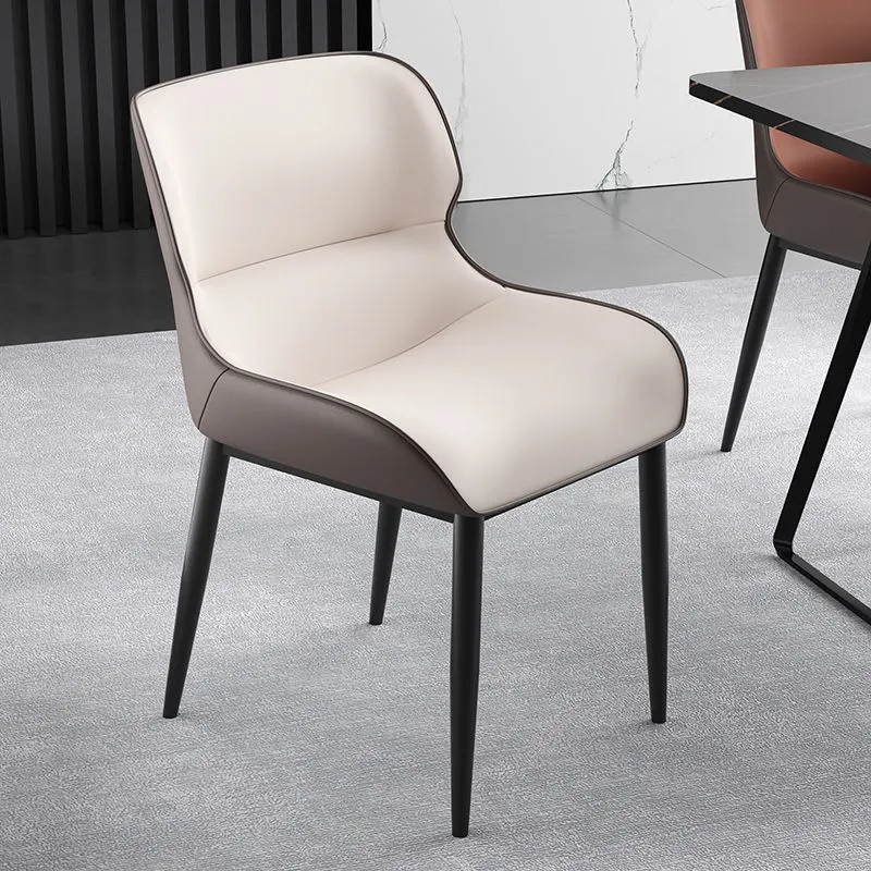 Sedie da pranzo ecopelle stile industriale con bracciolo Wingback Parsons Chair Clearhalo