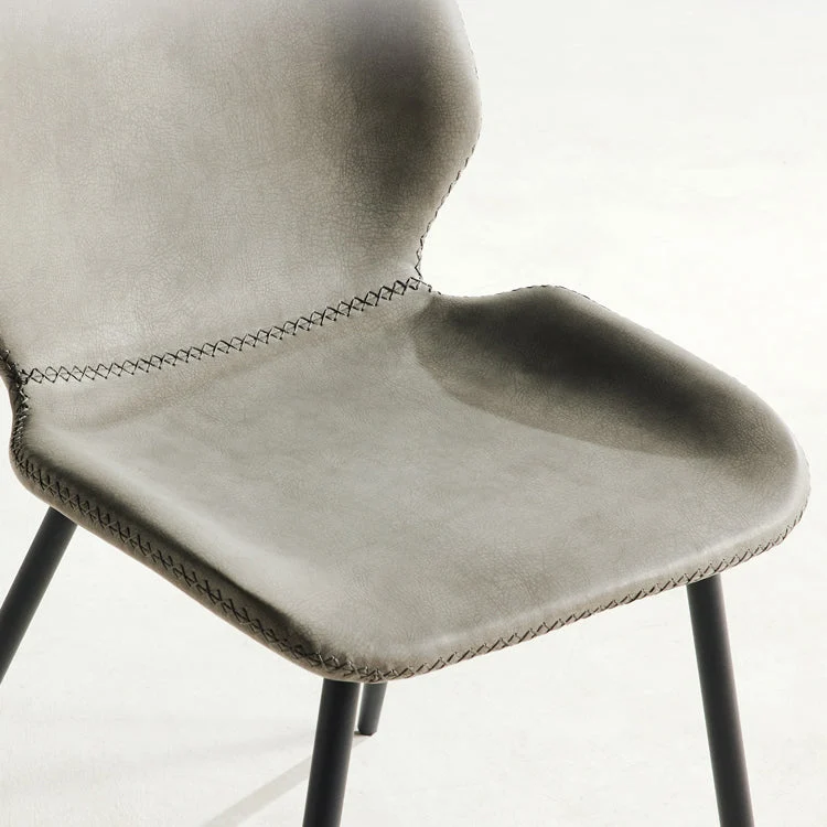 Sedie da pranzo ecopelle stile scandinavo Sedie senza braccioli con schienale massiccio per la casa Clearhalo