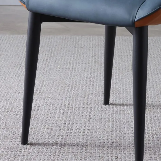 Sedie da pranzo ecopelle Wingback Parsons Chair dal design industriale Clearhalo