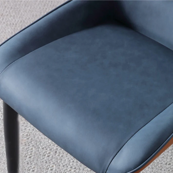 Sedie da pranzo ecopelle Wingback Parsons Chair dal design industriale Clearhalo