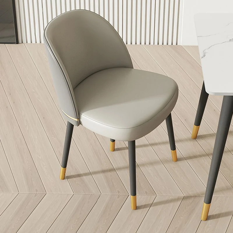 Sedie da pranzo Glam senza braccioli Sedia da pranzo per la casa ecopelle Clearhalo
