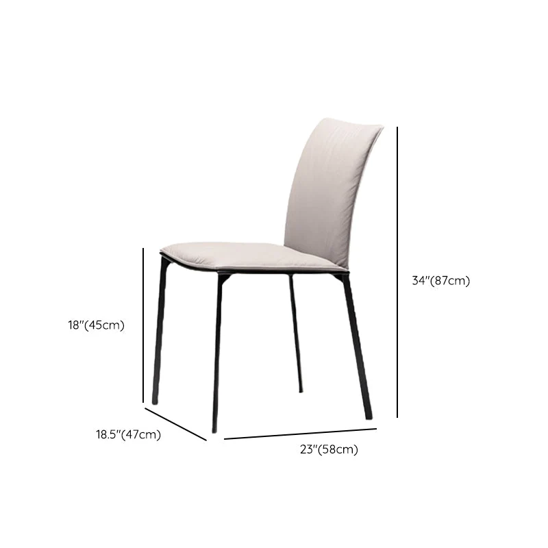 Sedie da pranzo imbottite contemporanee Sedia da pranzo da cucina bianco Clearhalo