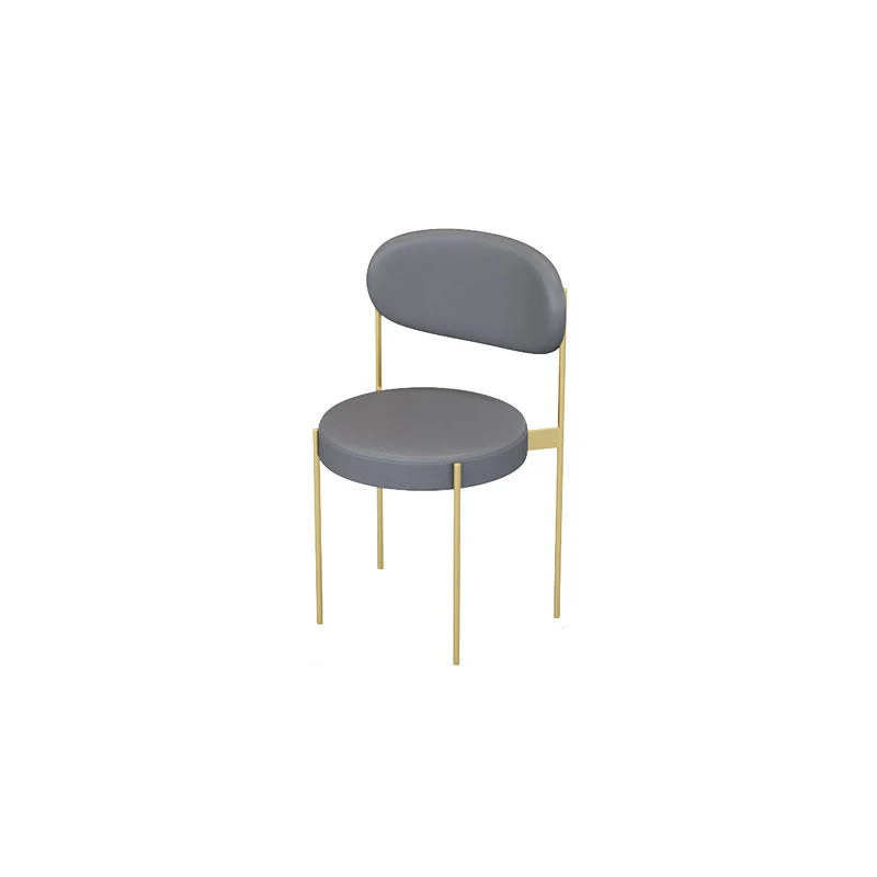 Sedie da pranzo imbottite Glam Sedia da cucina ecopelle con gambe metallo Clearhalo