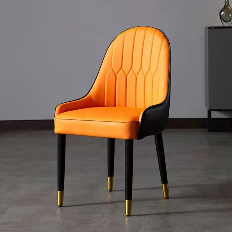Sedie da pranzo imbottite Glam Sedia da pranzo da cucina ecopelle con gambe legno Clearhalo