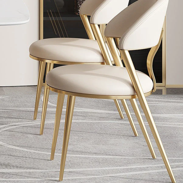 Sedie da pranzo imbottite Glam Sedia da pranzo da cucina ecopelle Clearhalo
