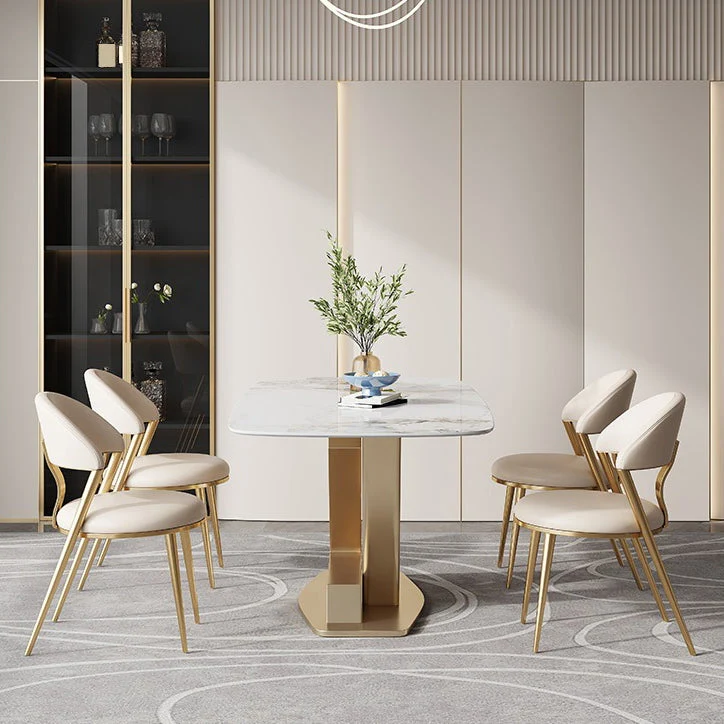 Sedie da pranzo imbottite Glam Sedia da pranzo da cucina ecopelle Clearhalo