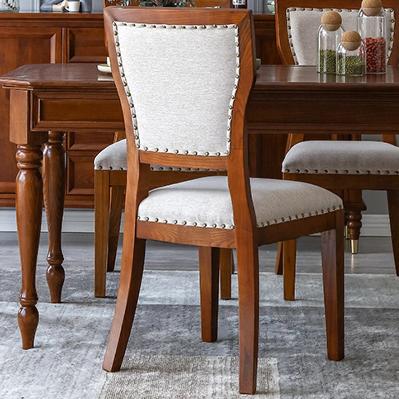 Sedie da pranzo imbottite moderne con base legno per sala da pranzo Clearhalo