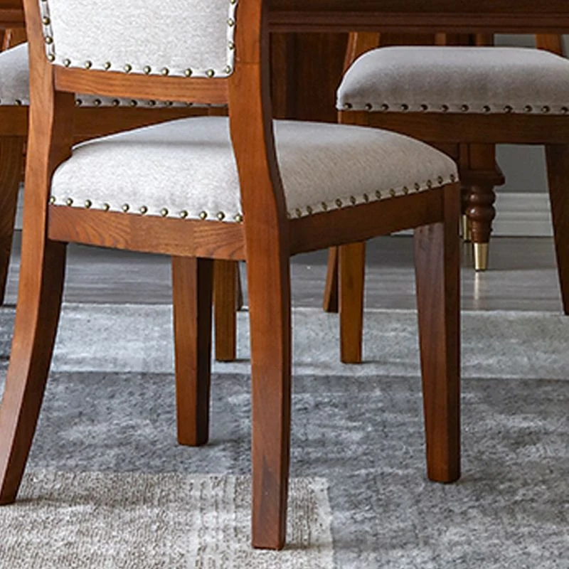 Sedie da pranzo imbottite moderne con base legno per sala da pranzo Clearhalo