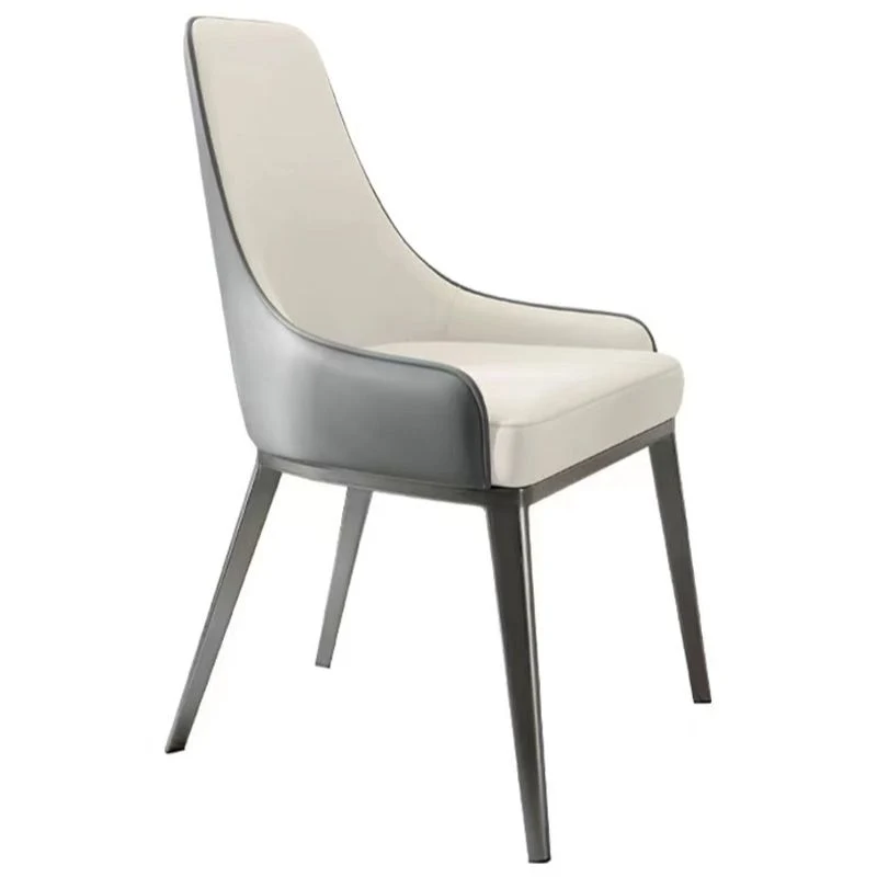 Sedie da pranzo imbottite per interni senza braccioli Sedia Parsons con gambe metallo Clearhalo