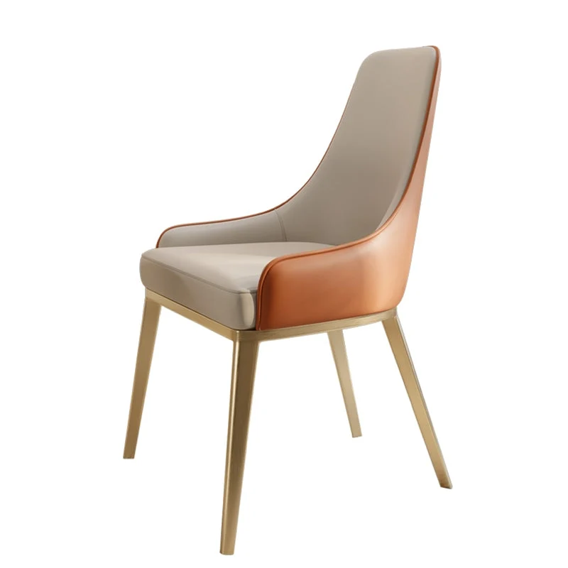 Sedie da pranzo imbottite per interni senza braccioli Sedia Parsons con gambe metallo Clearhalo