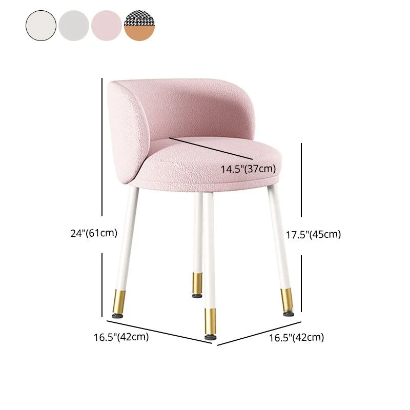 Sedie da pranzo imbottite scandinave Sedia con schienale massiccio senza braccioli Clearhalo