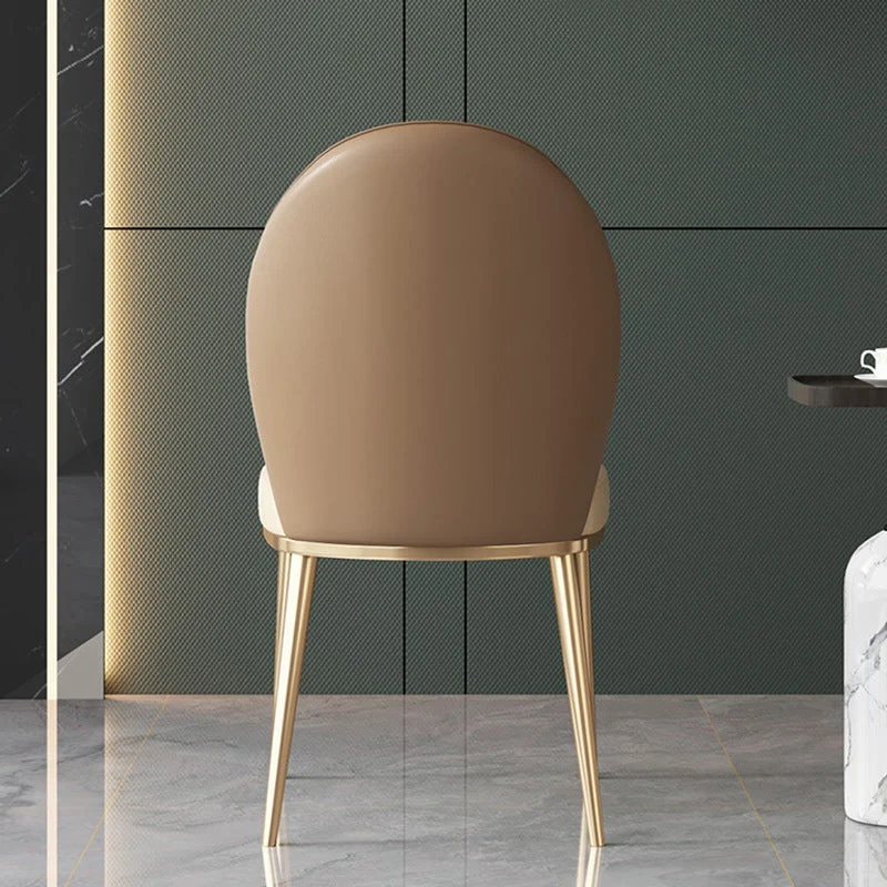 Sedie da pranzo imbottite Sedie da pranzo da cucina ecopelle beige Clearhalo