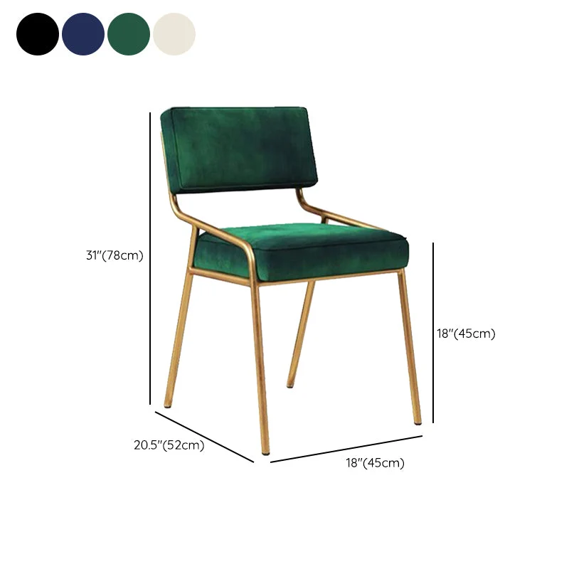 Sedie da pranzo imbottite senza braccioli per sala da pranzo Glam Home Clearhalo