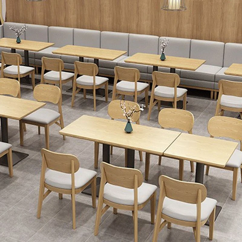 Sedie da pranzo imbottite senza braccioli per cucina legno, sedia laterale Clearhalo