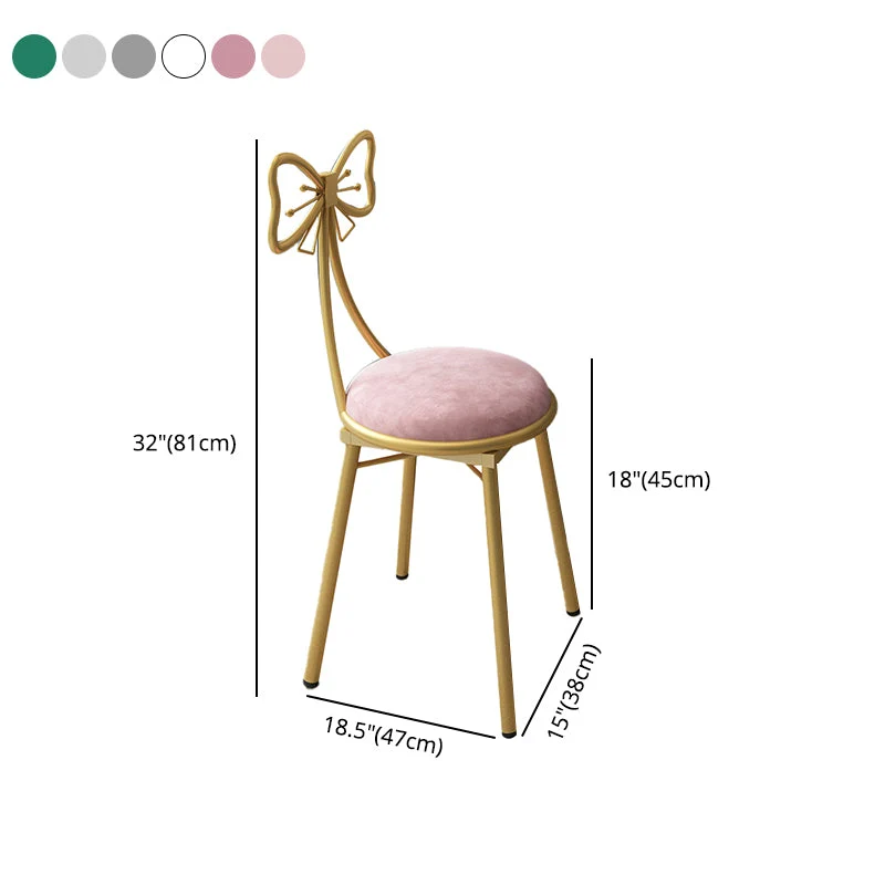 Sedie da pranzo imbottite senza braccioli stile scandinavo con schienale aperto Clearhalo