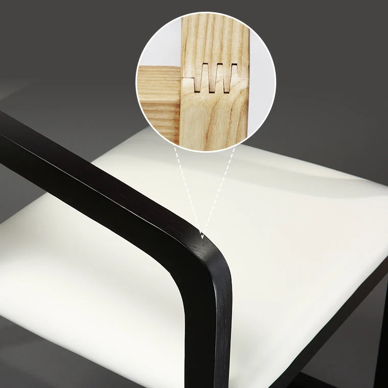 Sedie da pranzo imbottite senza braccioli stile minimalista Sedia da pranzo laterale con schienale aperto (set di 2) Clear...