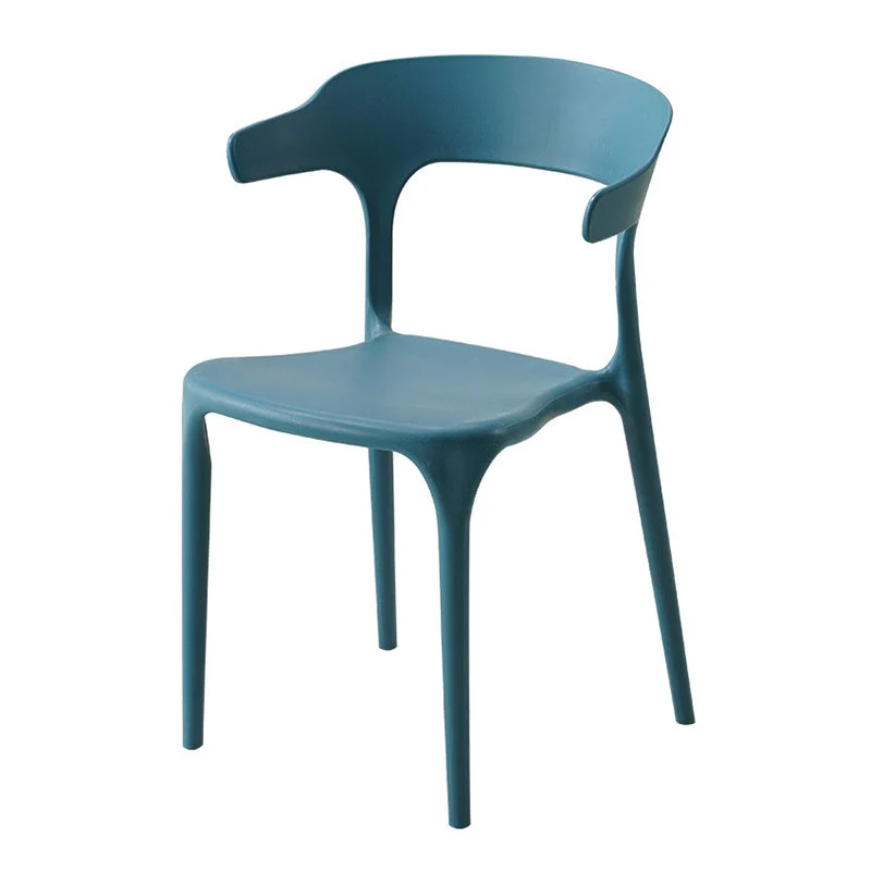 Sedie da pranzo impilabili con schienale aperto Sedia da pranzo laterale senza braccioli plastica Clearhalo