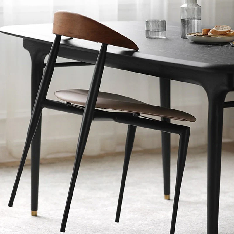 Sedie da pranzo impilabili senza braccioli Sedia moderna con schienale aperto per la casa Clearhalo