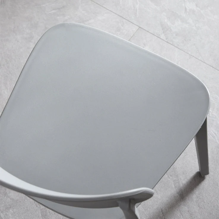 Sedie da pranzo impilabili senza braccioli Sedia da pranzo laterale plastica con schienale aperto (set di 4) Clearhalo