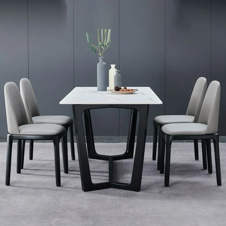 Sedie da pranzo industriali senza braccioli Sedia laterale imbottita con gambe legno massello Clearhalo