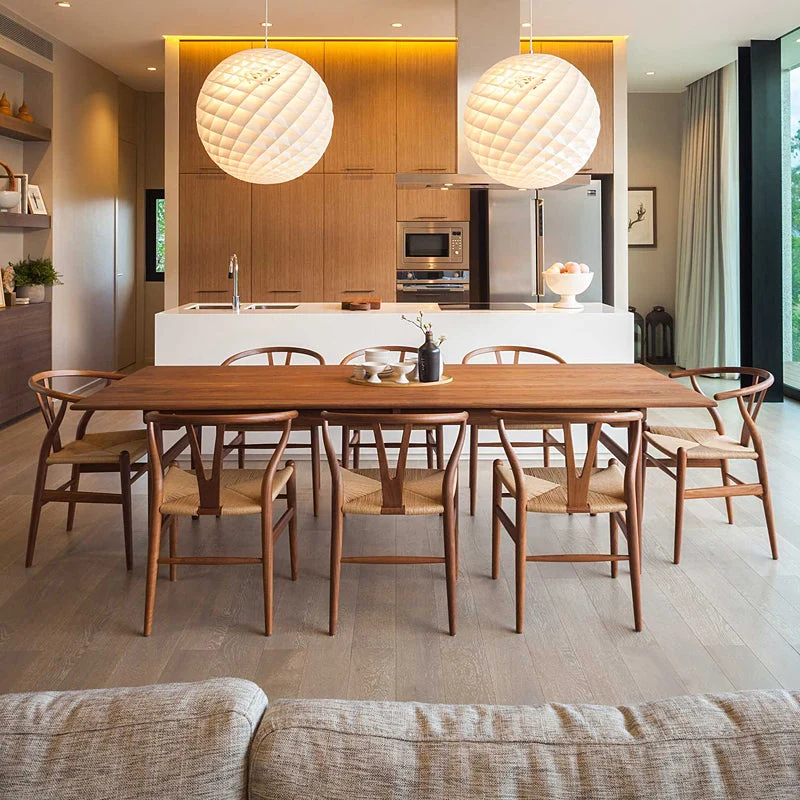 Sedie da pranzo laterali con braccio oscillante stile moderno Sedie da pranzo laterali legno Clearhalo