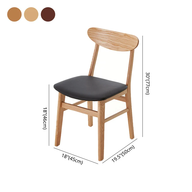 Sedie da pranzo laterali dal design moderno con schienale aperto Sedie da pranzo laterali legno (set di 2) Clearhalo