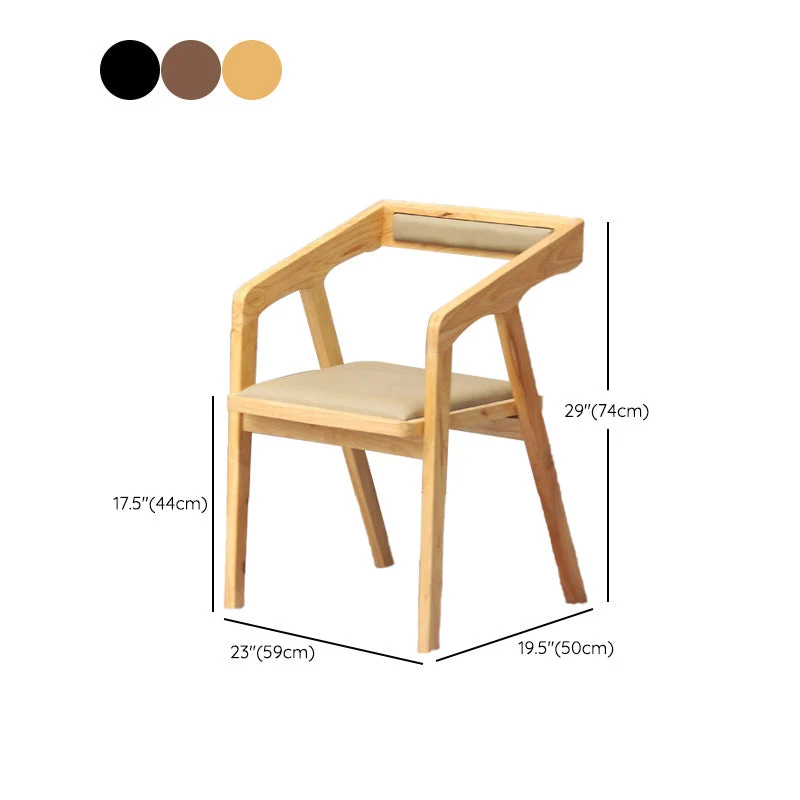 Sedie da pranzo laterali legno Sedia da pranzo laterale contemporanea con schienale aperto Clearhalo