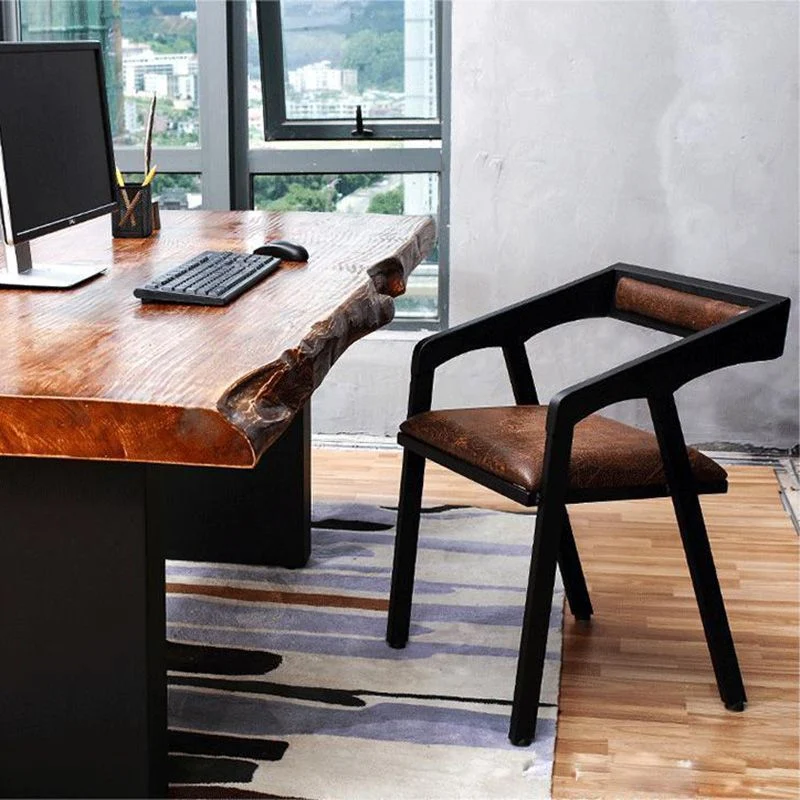 Sedie da pranzo laterali legno Sedia da pranzo laterale contemporanea con schienale aperto Clearhalo