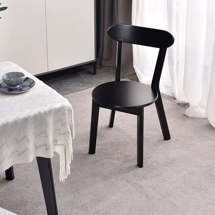 Sedie da pranzo laterali legno stile scandinavo Sedia da pranzo laterale con schienale aperto (set di 2) Clearhalo