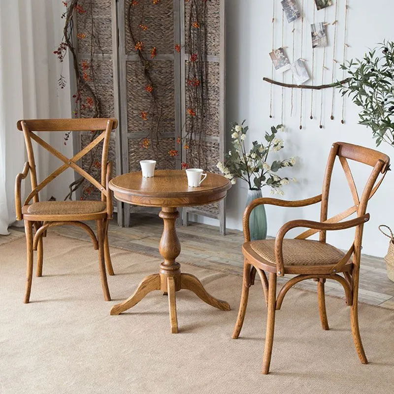 Sedie da pranzo legno per fattorie Sedie da pranzo vimini per uso ristorante Clearhalo