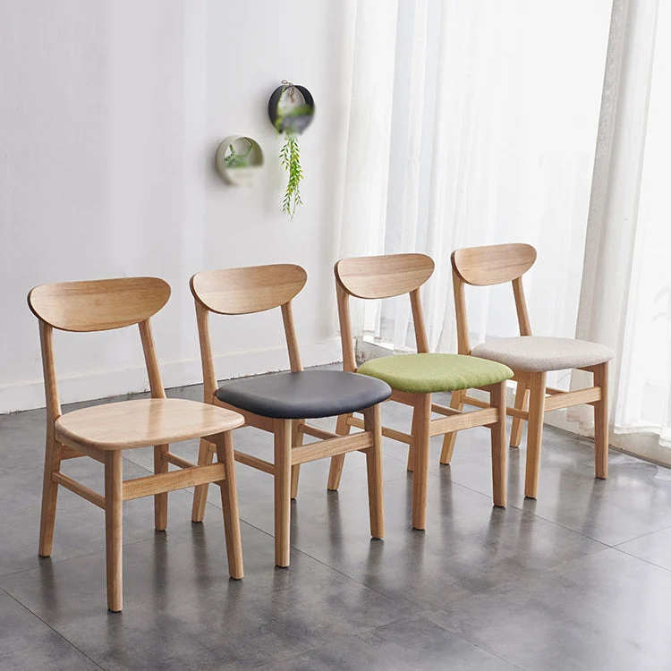 Sedie da pranzo legno stile moderno Sedia da pranzo laterale per cucina con schienale aperto (set di 2) Clearhalo