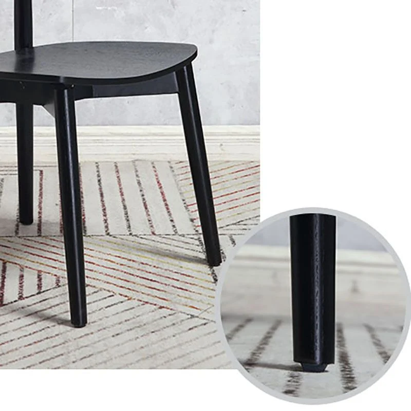 Sedie da pranzo legno stile moderno Sedia da pranzo laterale con schienale aperto (set di 2) Clearhalo