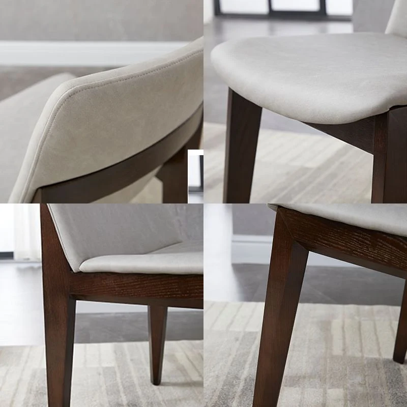 Sedie da pranzo legno stile moderno Sedie laterali da pranzo senza braccioli per cucina Clearhalo