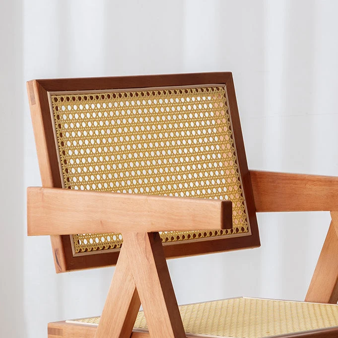 Sedie da pranzo legno stile scandinavo Sedia da pranzo laterale con schienale aperto singola Clearhalo
