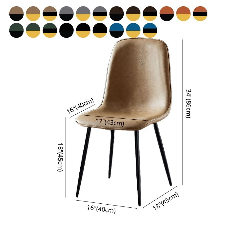 Sedie da pranzo metallo da cucina stile nordico Sedia da pranzo senza braccioli Clearhalo