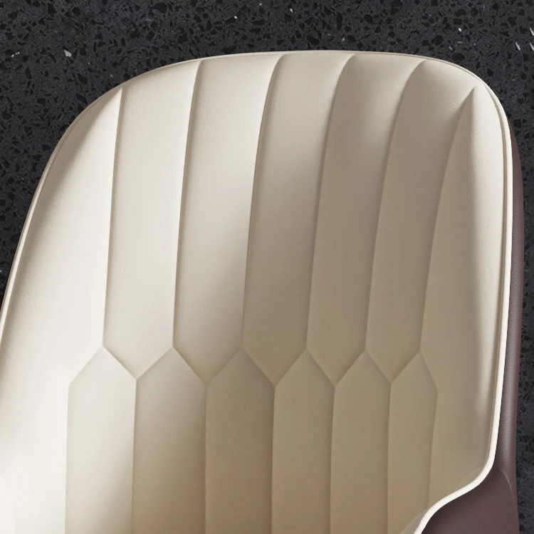Sedie da pranzo metallo glamour Poltrone laterali imbottite pelle PU per ristorante Clearhalo